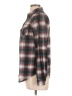 Passport 100% Polyester Plaid Gray Brown Long Sleeve Blouse Size L - photo 5