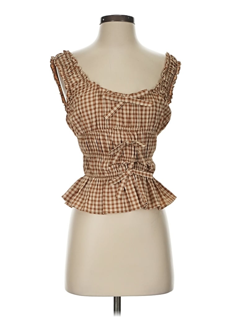 Elodie Sleeveless Blouse In Brown