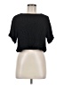 H&M 100% Viscose Black Short Sleeve Top Size 8 - photo 1