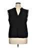 Unbranded 100% Polyester Black Sleeveless Blouse Size XL - photo 1
