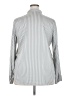 Ann Taylor 100% Polyester Stripes Gray Long Sleeve Blouse Size XXL - photo 2