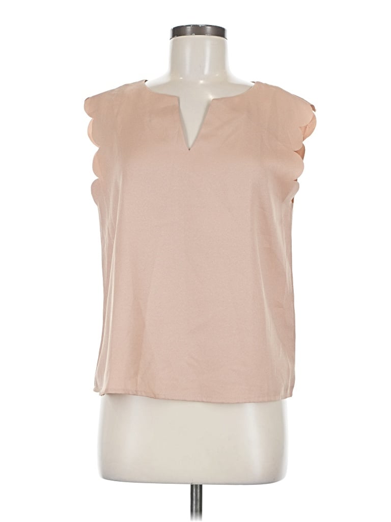 Pre-owned Shein Sleeveless Blouse In Brown