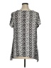 Marisa Christina Chevron-herringbone Silver Short Sleeve Blouse Size 1X - photo 2