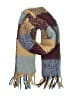 Unbranded Tweed Brown Blue Scarf One size - photo 1