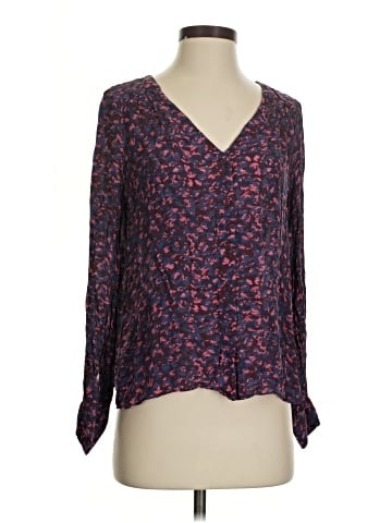 Parker Long Sleeve Silk Top (view 1)