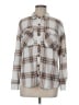 Love Potion Plaid Gray Long Sleeve Blouse Size M - photo 1