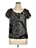 BILA 100% Rayon Black Short Sleeve Blouse Size XL - photo 1