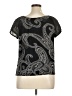 BILA 100% Rayon Black Short Sleeve Blouse Size XL - photo 2
