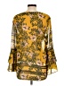 CAbi 100% Polyester Yellow 3/4 Sleeve Blouse Size L - photo 2