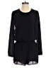 Lucca Couture 100% Polyester Solid Black Romper Size S - photo 1