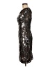 David Meister 100% Polyester Metallic Silver Cocktail Dress Size 6 - photo 5