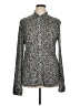 PaperWhite 100% Rayon Animal Print Black Long Sleeve Blouse Size 16 - photo 1
