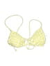 Volcom Checkered-gingham Yellow Green Swimsuit Top Size XXS (estimated) - photo 1