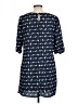 Lily Rose 100% Polyester Print Blue Casual Dress Size L - photo 2