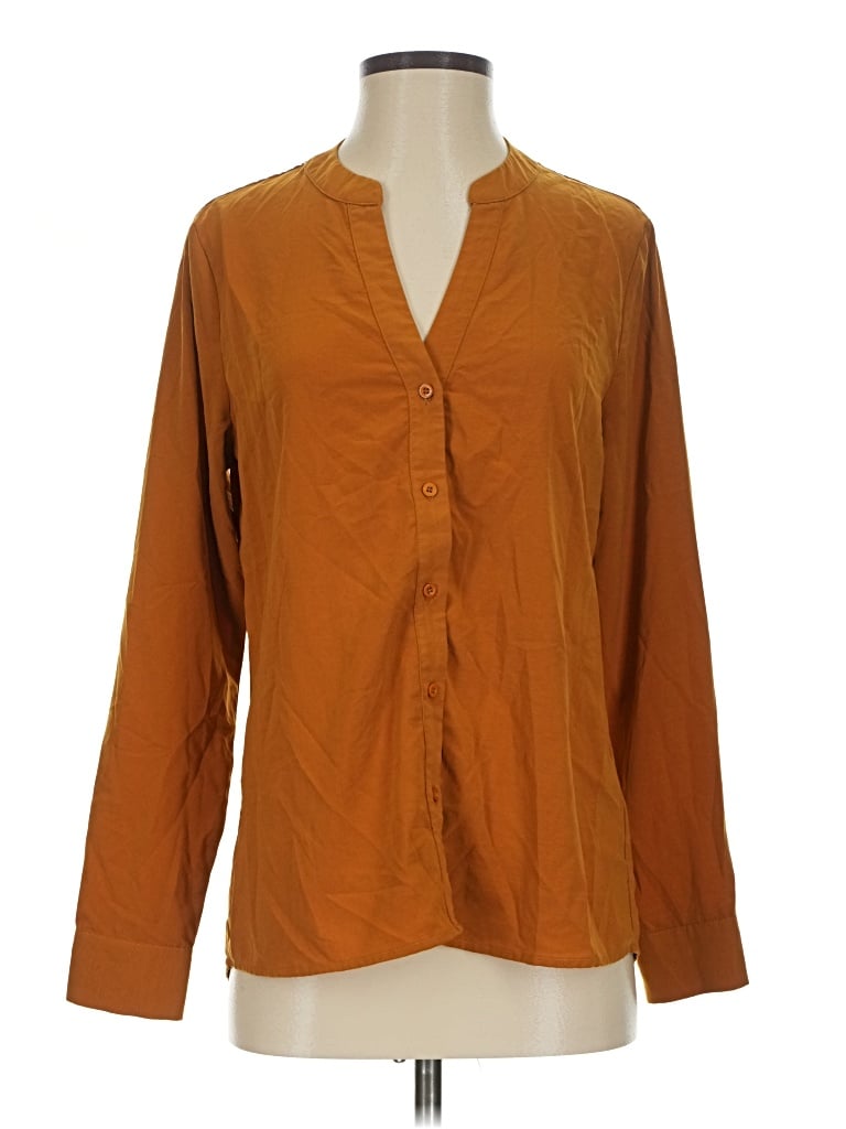 Pre-owned Sophie Rue Long Sleeve Blouse In Brown