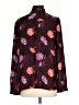 Halogen 100% Polyester Floral Burgundy Long Sleeve Blouse Size S - photo 2