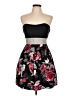 Ruby Rox Floral Black Cocktail Dress Size 11 - photo 1