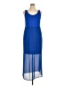 Apt. 9 100% Polyester Color Block Blue Casual Dress Size 0X - photo 1