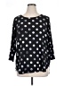 Premise Studio Polka Dots Black 3/4 Sleeve Blouse Size 1X - photo 1