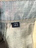 Ralph Lauren 100% Cotton Chevron-herringbone Silver Blue Jeans One size - photo 8
