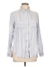 Athleta Stripes Blue Long Sleeve Button-Down Shirt Size L - photo 1