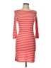 Soprano Stripes Red Casual Dress Size L - photo 1