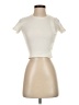 Assorted Brands Ivory Short Sleeve Turtleneck Size S (estimated) - photo 1