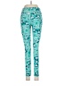 Lularoe Print Teal Leggings One size - photo 1
