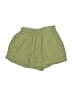 Floral Blooming Solid Green Shorts Size S - photo 1