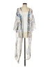 Unbranded 100% Polyester Silver White Kimono Size S - photo 1