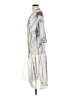 Unbranded 100% Polyester Silver White Kimono Size S - photo 5