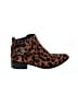 Steven by Steve Madden 100% Leather Animal Print Brown Tan Ankle Boots Size 6 1/2 - photo 1