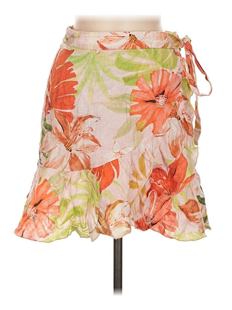 Pre-owned Zara Basic Casual Skirt In Orange