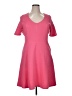NY Collection Solid Pink Casual Dress Size XL - photo 1