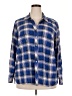Talbots 100% Cotton Plaid Blue Long Sleeve Button-Down Shirt Size 2X - photo 1