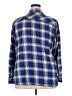 Talbots 100% Cotton Plaid Blue Long Sleeve Button-Down Shirt Size 2X - photo 2