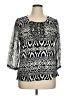 MULTIPLES 100% Cotton Black 3/4 Sleeve Blouse Size XL - photo 1