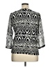 MULTIPLES 100% Cotton Black 3/4 Sleeve Blouse Size XL - photo 2