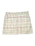 IZOD 100% Polyester Plaid Ivory Casual Skirt Size 10 - photo 1