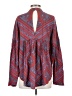 Free People 100% Rayon Aztec Or Tribal Print Red Long Sleeve Blouse Size S - photo 2