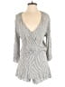 Elan 100% Rayon Stripes Gray Romper Size XS - photo 1