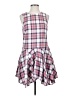BCBGeneration 100% Cotton Plaid Pink Casual Dress Size XS - photo 1
