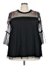 Torrid Black 3/4 Sleeve Blouse Size 3X Plus (3) - photo 1