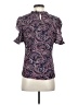 Sara Michelle Paisley Purple Short Sleeve Blouse Size S - photo 2