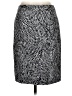 Van Heusen 100% Cotton Chevron-herringbone Silver Formal Skirt Size 4 - photo 1