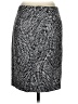 Van Heusen 100% Cotton Chevron-herringbone Silver Formal Skirt Size 4 - photo 2
