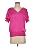 1.State 100% Polyester Pink Short Sleeve Blouse Size S - photo 1
