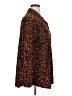 Grace & Lace Animal Print Brown Long Sleeve Blouse Size XL - photo 4