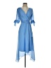 DKNY 100% Polyester Blue Cocktail Dress Size 4 - photo 1