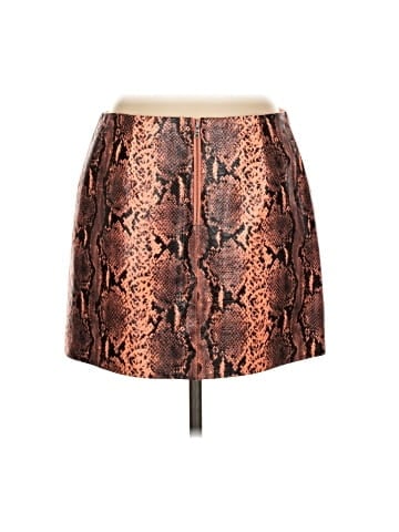 Alice + Olivia Faux Leather Skirt (view 2)